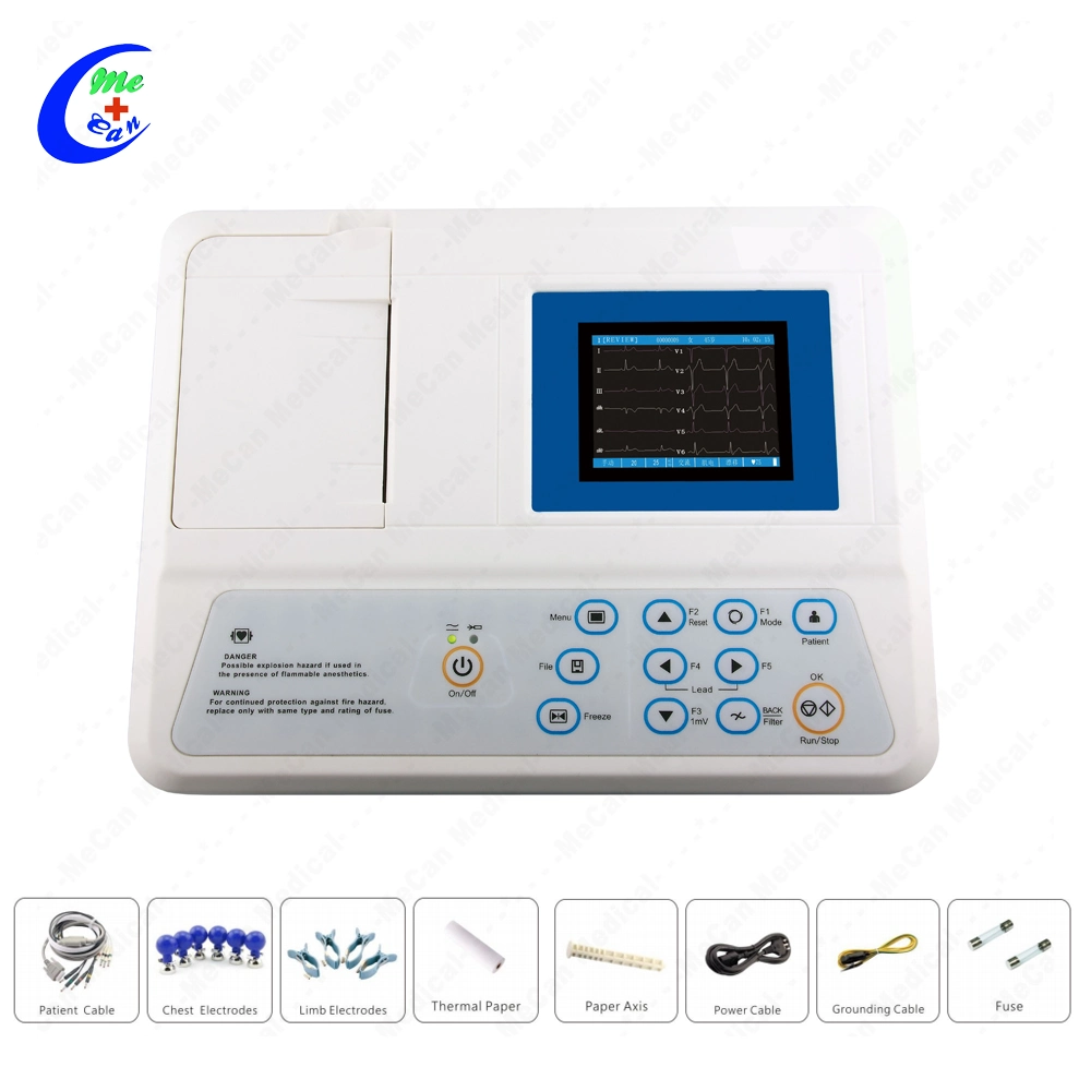 OEM Medical Portable 3 Lead with Interpreter ECG 12 Channel EKG Machine