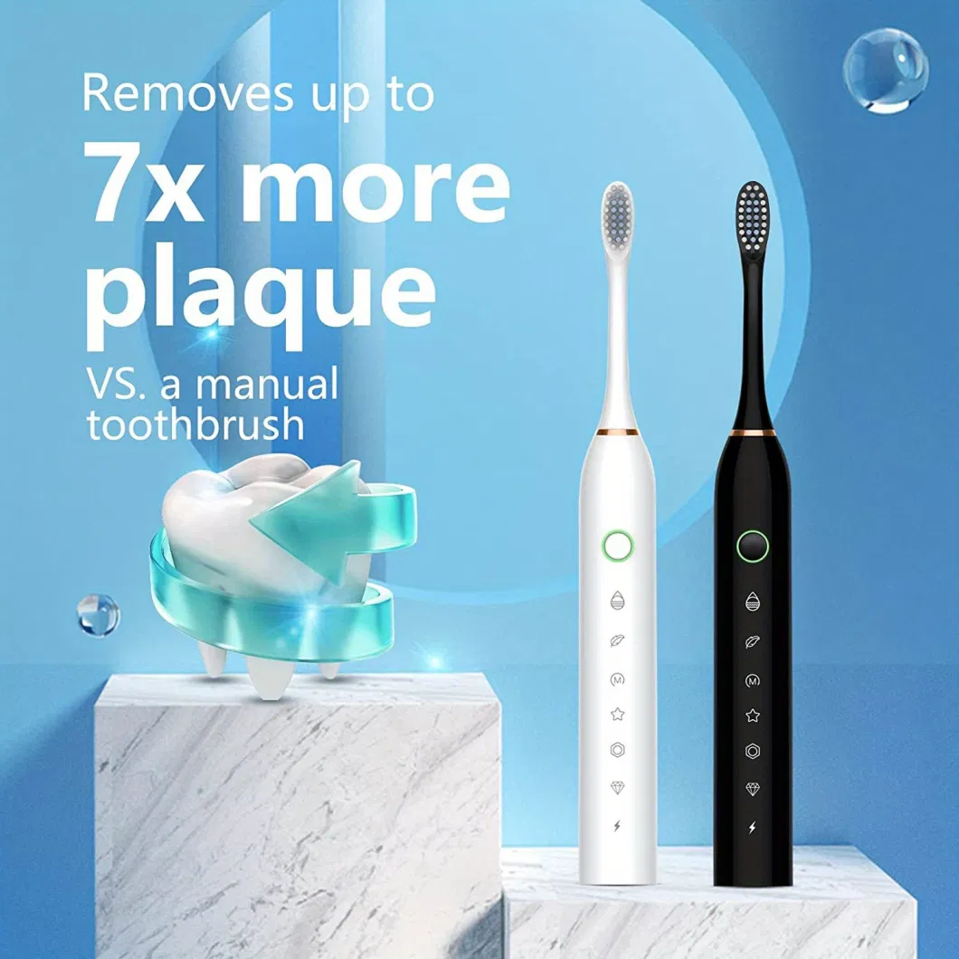 Rechargeable 2 Minute Smart Timer Automatic Silicone Electric Toothbrush