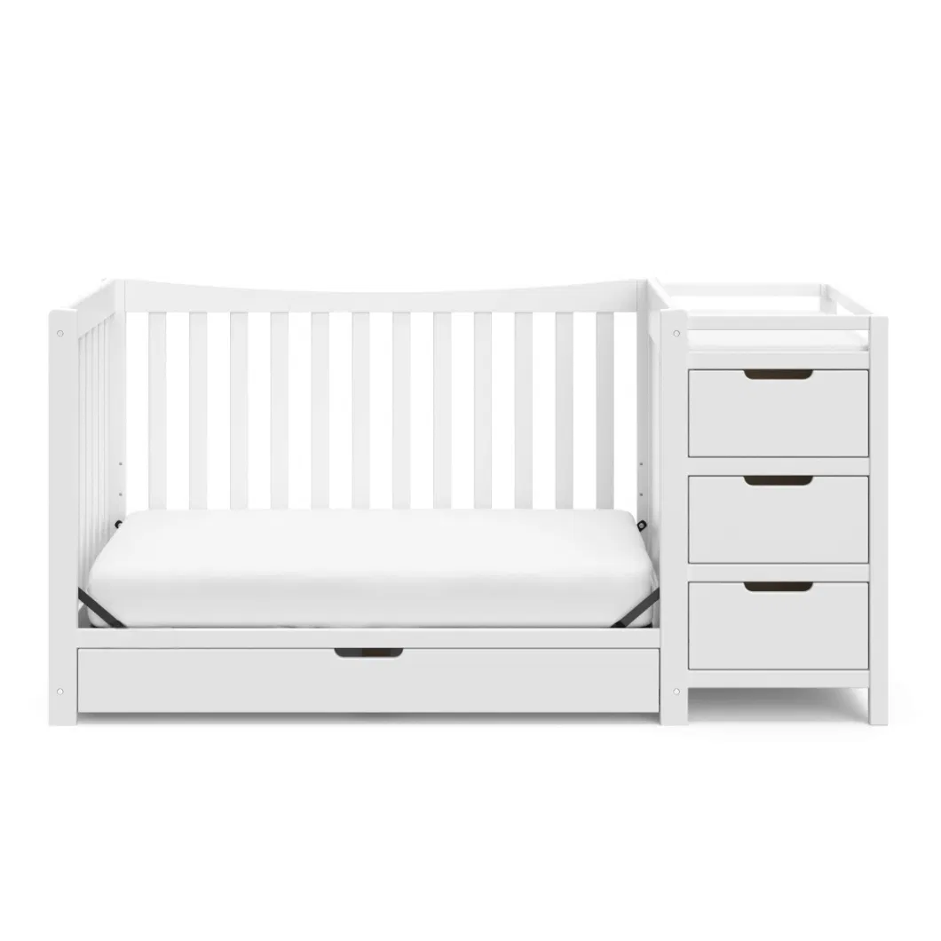 Remi All-in-One Convertible Crib Drawer Attached Changing Table