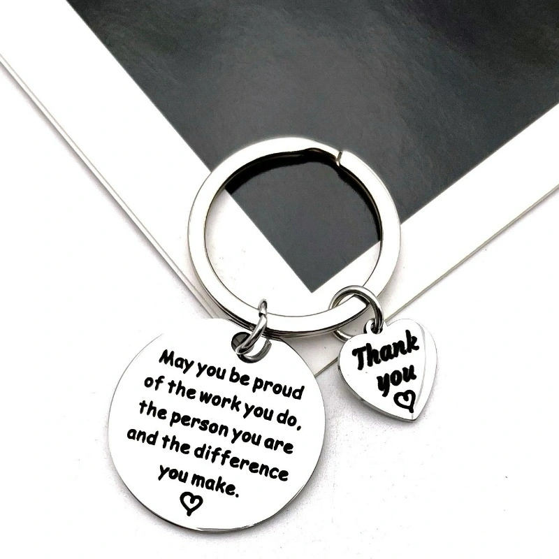 Promotional Popular Inspirational Perfect Appreciation Thanksgiving Gifts Metal Keychains