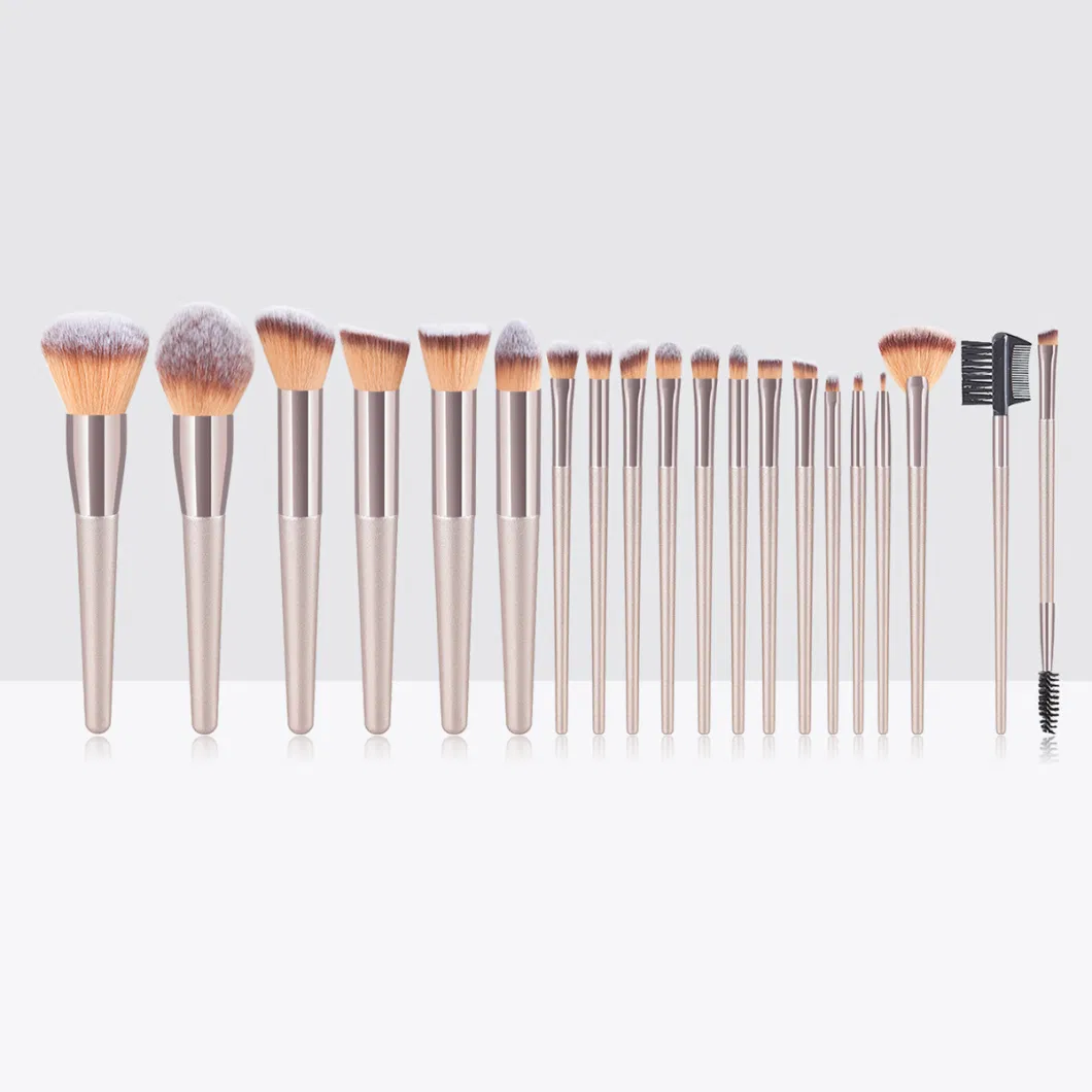 Makeup Brush Set 18 PCS Premium Synthetic Foundation Powder Concealers Eye Shadows Blush Makeup Brushes with Case