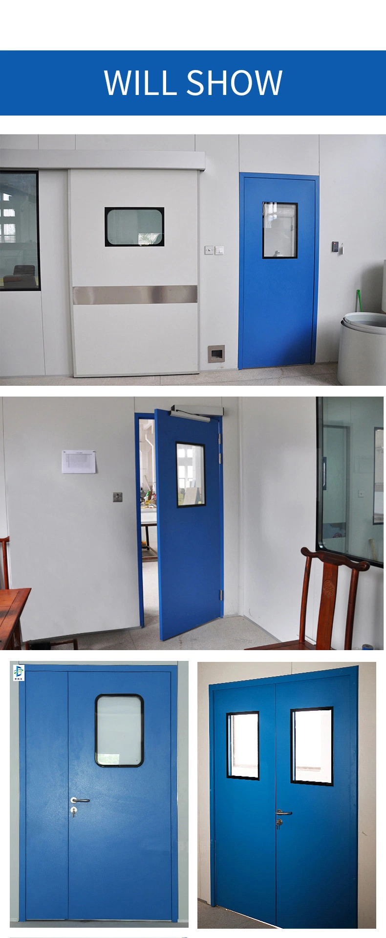 Airtight Door Medical Electric Pedal Induction Double-Open Translation Airtight Steel Fireproof Explosion-Proof Door