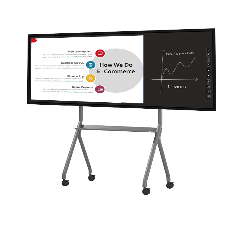 The Auto Show Shows Smart Whiteboard Demonstration Plus Writing Translation Remote Video Smart LED TV 77/94 Inch Factory Prices