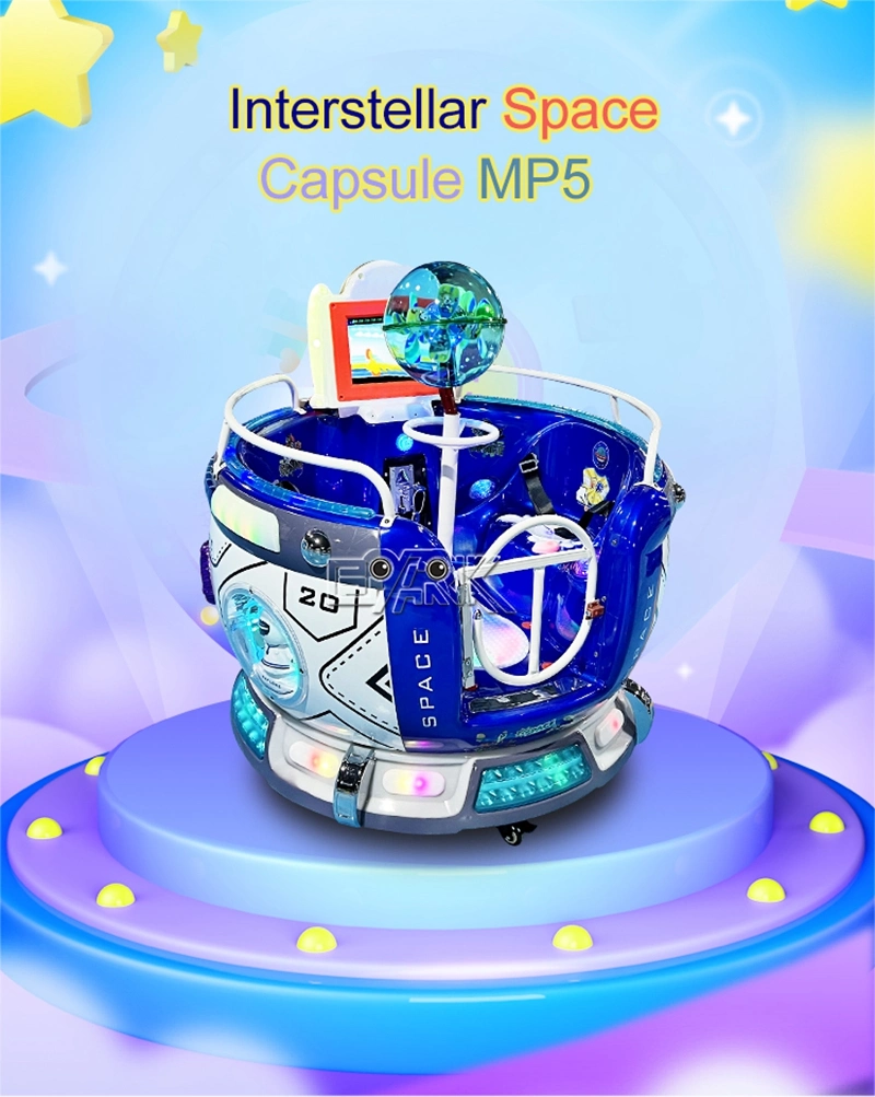 Interstellar Space Capsule MP5 Double Parent-Child Revolving Cup Game Child Coin Operated Swing Machine