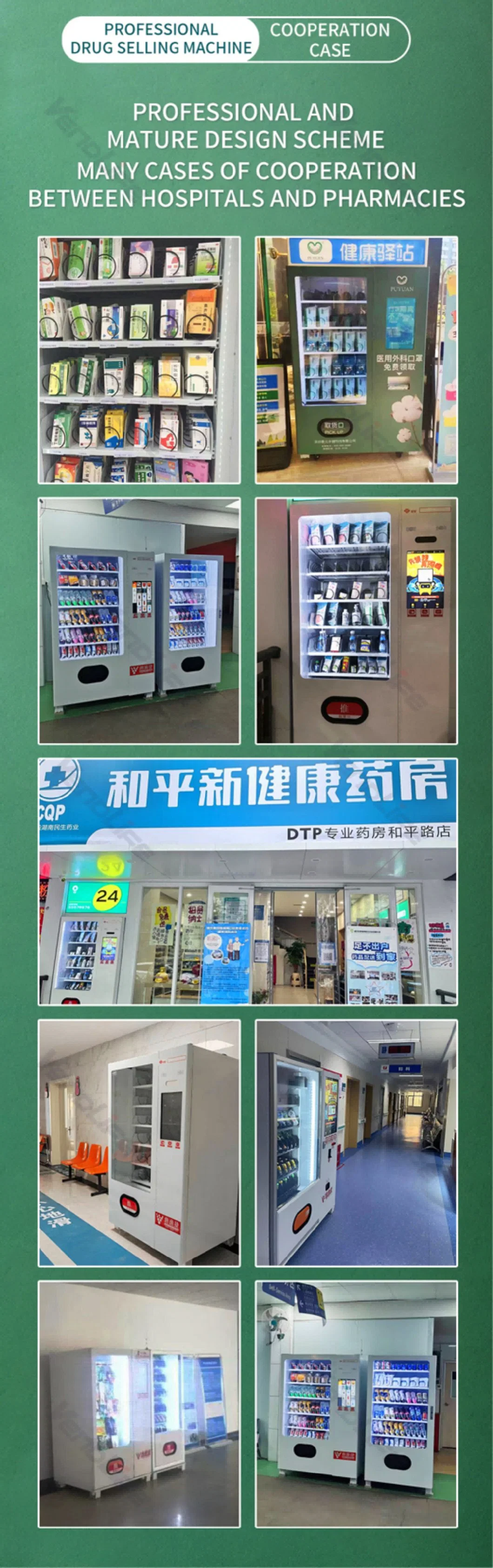 50 Inch 24 Hours Service Retailing WiFi Medicine Vendlife Vending Machine Automatic for Medical