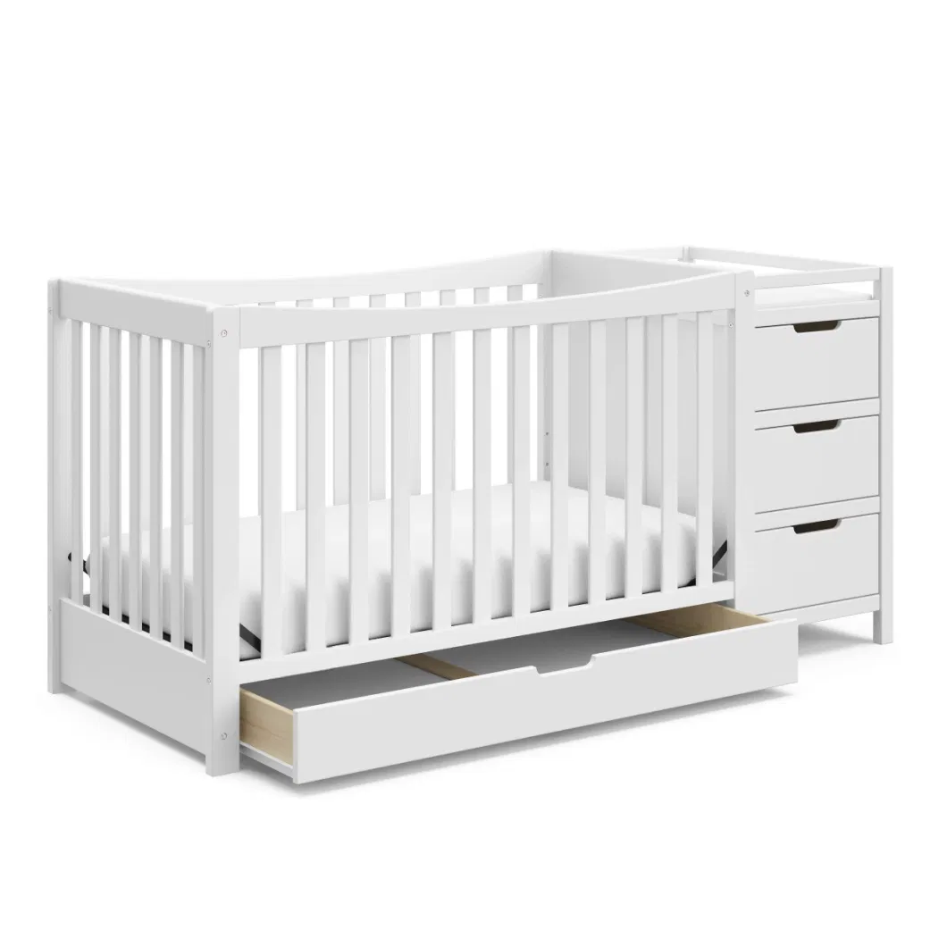 Remi All-in-One Convertible Crib Drawer Attached Changing Table