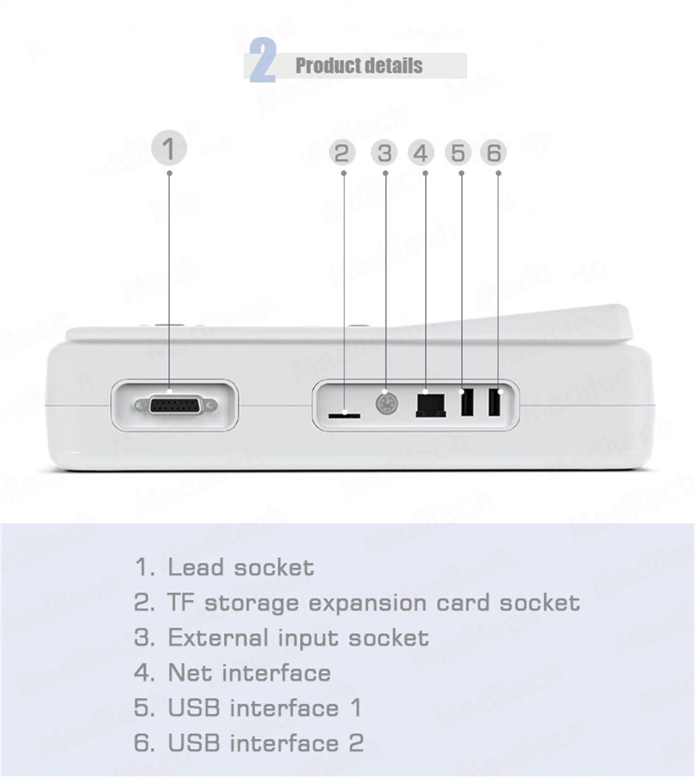 Clinic Equipment Advanced Digital 7 Inch Touch Screen ECG RM02-1201