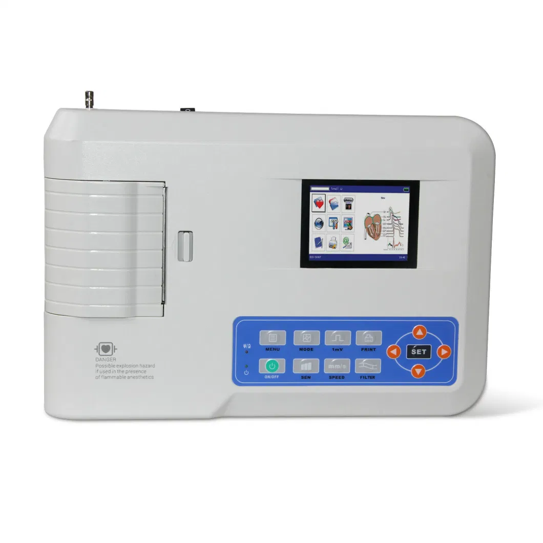 New Upgraded Intelligent Three-Channel ECG Machine / Electrocardiograph Machine Mslec37