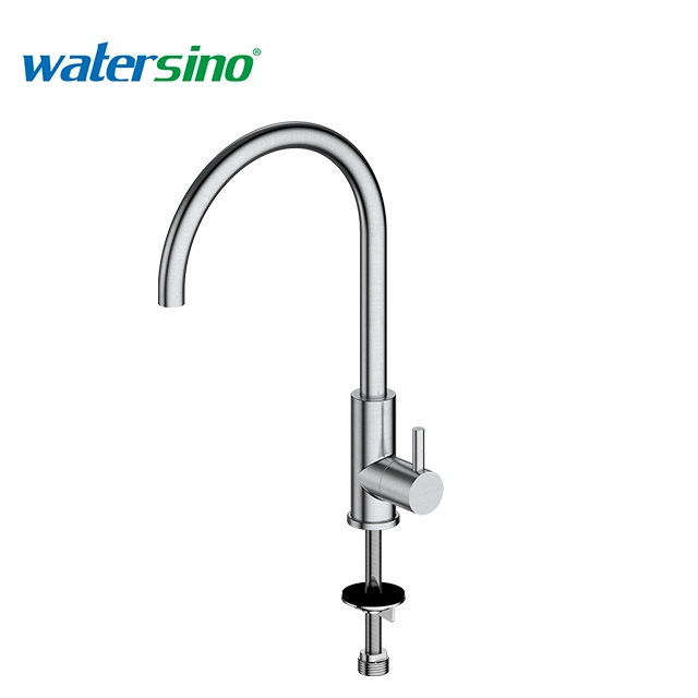 Best Reviews Stainless Steel Brushed Single Cold Water Tap Sink Kitchen Faucet