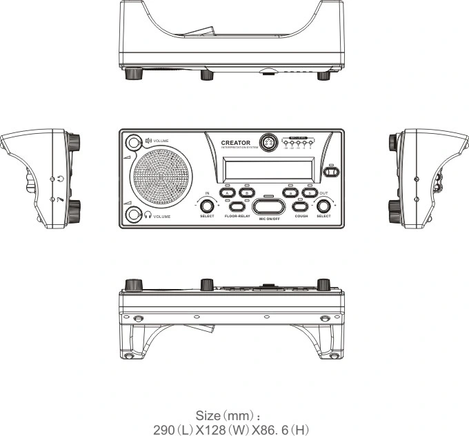 Wireless IR Language Distribution System Interpreter Microphone Multilingual Interpretation