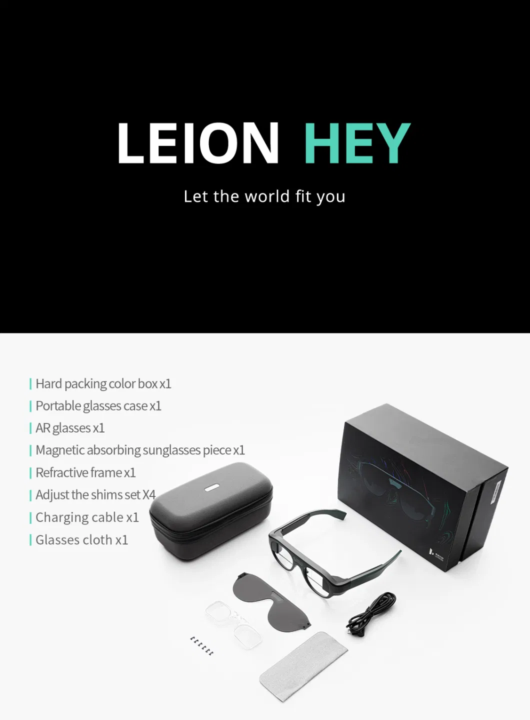 Leion Hey Clear Vision Precise Pickup Ar Vr Juego Gafas Smart Glasses