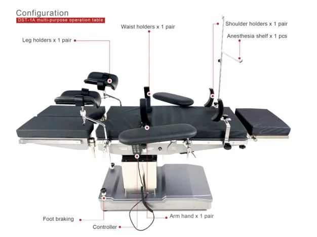 Multi-Functional Economic Surgical Operating Table for Surgical Operating Theatre Bed