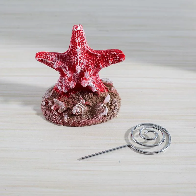 Promotional Nautical Starfish Desk Organizer Office Supplies, Decorative Seaside Memo Holder