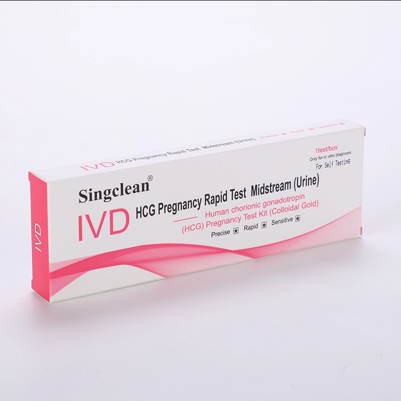 2023 Singclean OEM CE Approved Wholesale Rapid Medical Supplies Ivd Reagent Diagnostic Urine Ovulation Pregnancy Self Test for Home