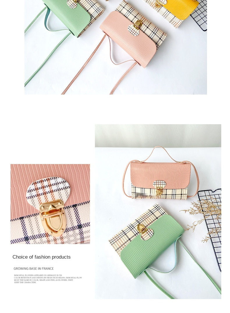 Ru 2021 Cheapest PU Plaid Stripe Women Mini Bag Ladies Small Bag Girl Fashion Shoulder Cross Body Mobile Phone Mini Hand Bags