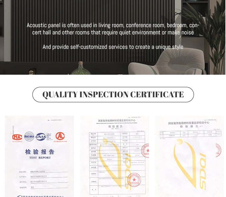 High Performance Sample Provided Panels MDF Sound-Absorbing Wall Panels