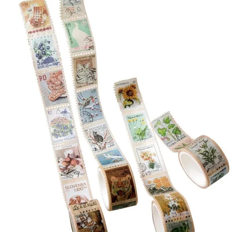 Japanese Decoration Printed White Paper Block Washi Tapes Set Sticker Stationery Tapes