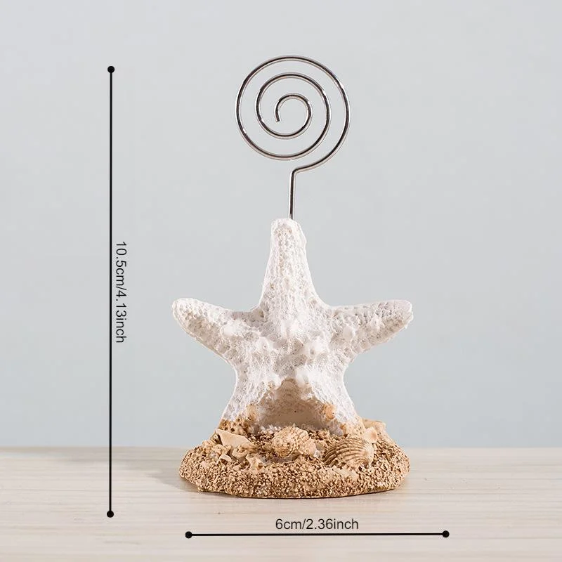 Promotional Nautical Starfish Desk Organizer Office Supplies, Decorative Seaside Memo Holder