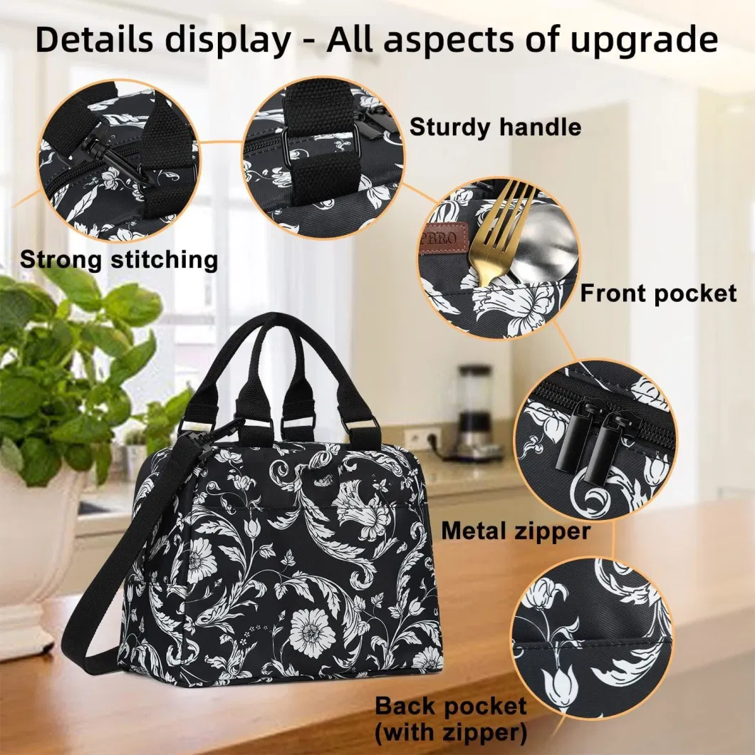 Insulated Lunch Women Large Reusable Lunch Tote Travel Cooler Bag