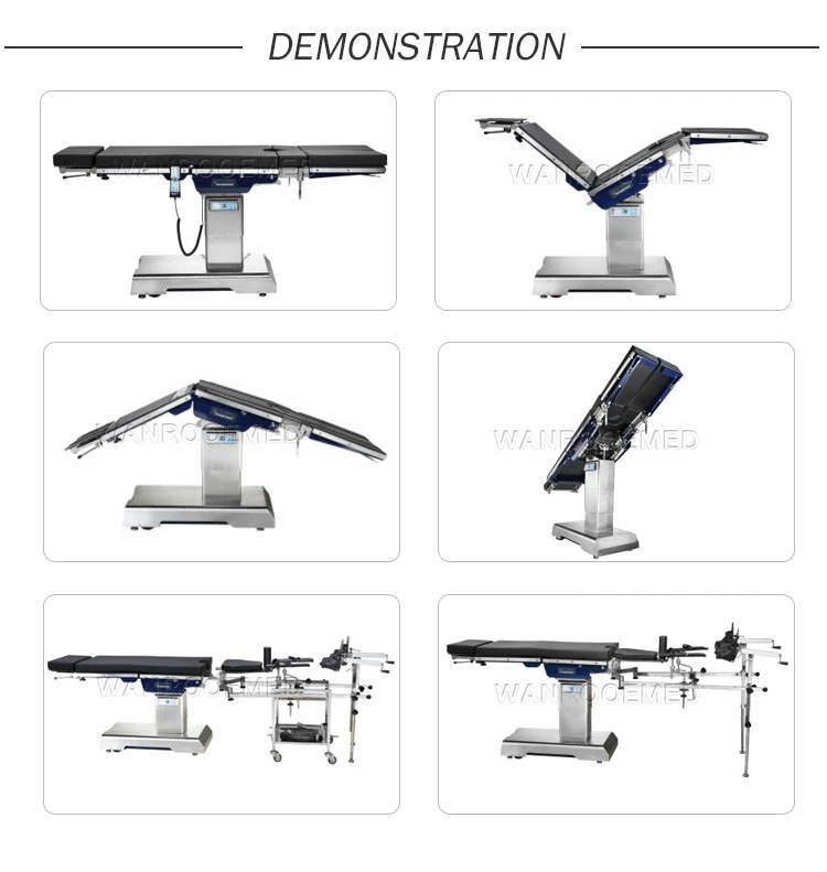 Medical 300kgs Loading Double Control System Electro-Hydraulic Operating Table with Translation