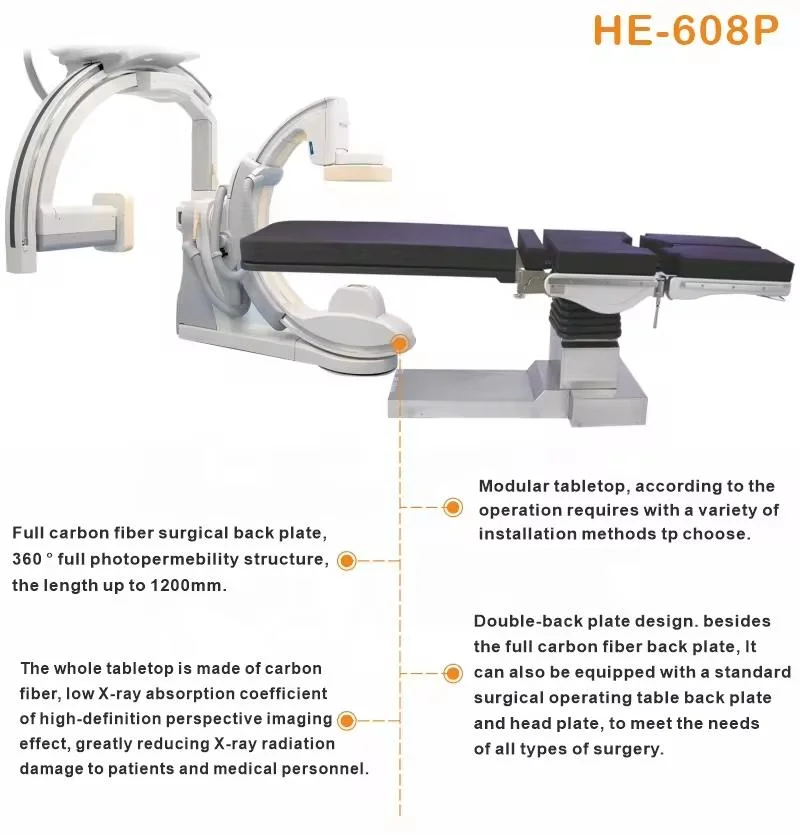 Advanced Hot Selling He-608-P Electro-Hydraulic Operating Table Medical Machinery