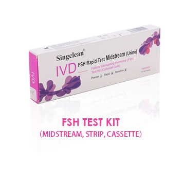 Singclean China Supplier CE Approved Wholesale Rapid Medical Supply Ivd Reagent Diagnostic Urine Ovulation Pregnancy Self Test Strip for Travel