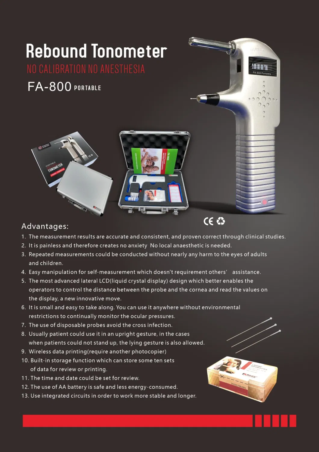 High Quality Tonometer with Portable Design and Accuracy