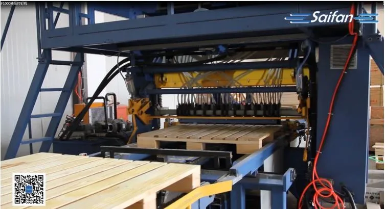 High Efficiency Euro Block Wood Pallet Automatic Production Line