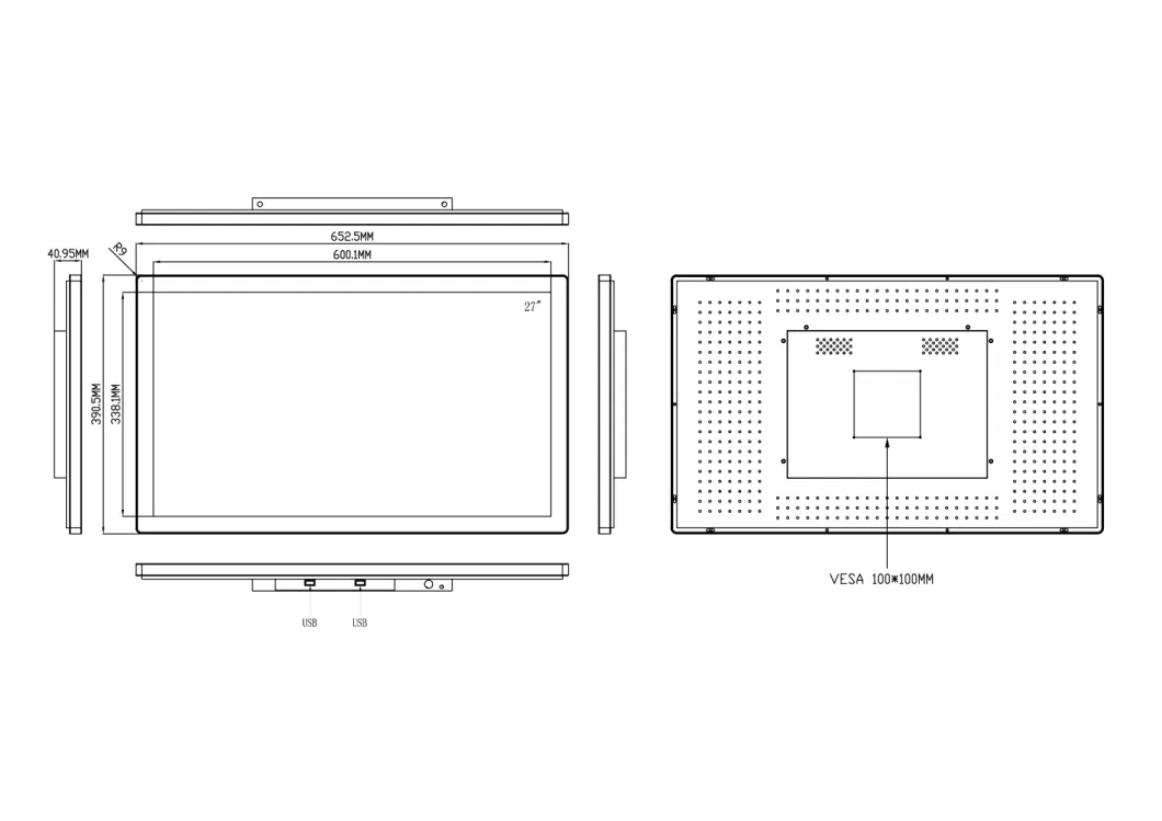 27 Inch Easy to Use LCD 4K Wall Mounted Digital Display