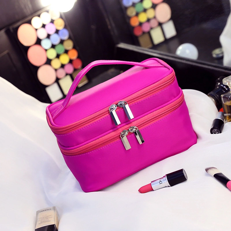 Capacity Double Layer Cosmetic Bag Portable Travel Toiletry Bag