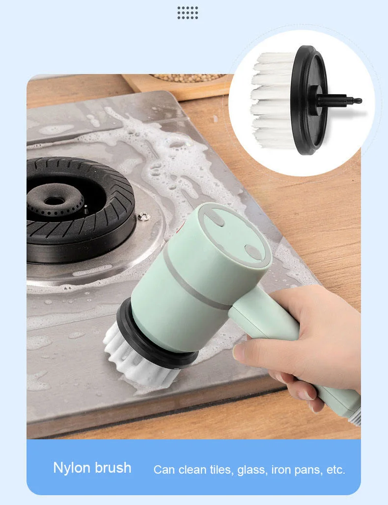 Electric Spin Rechargeable Automatic Cordless Kitchen Rotating Cleaning Brush