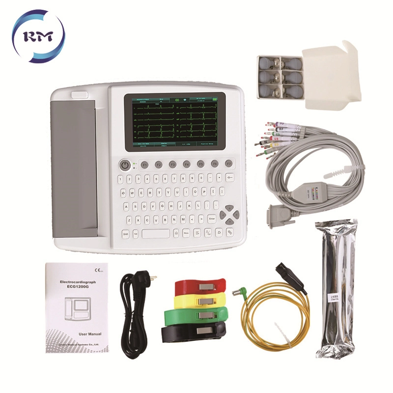 Clinic Digital Bulit-in Battery Portable 12 Channel ECG Machine with Interpretation