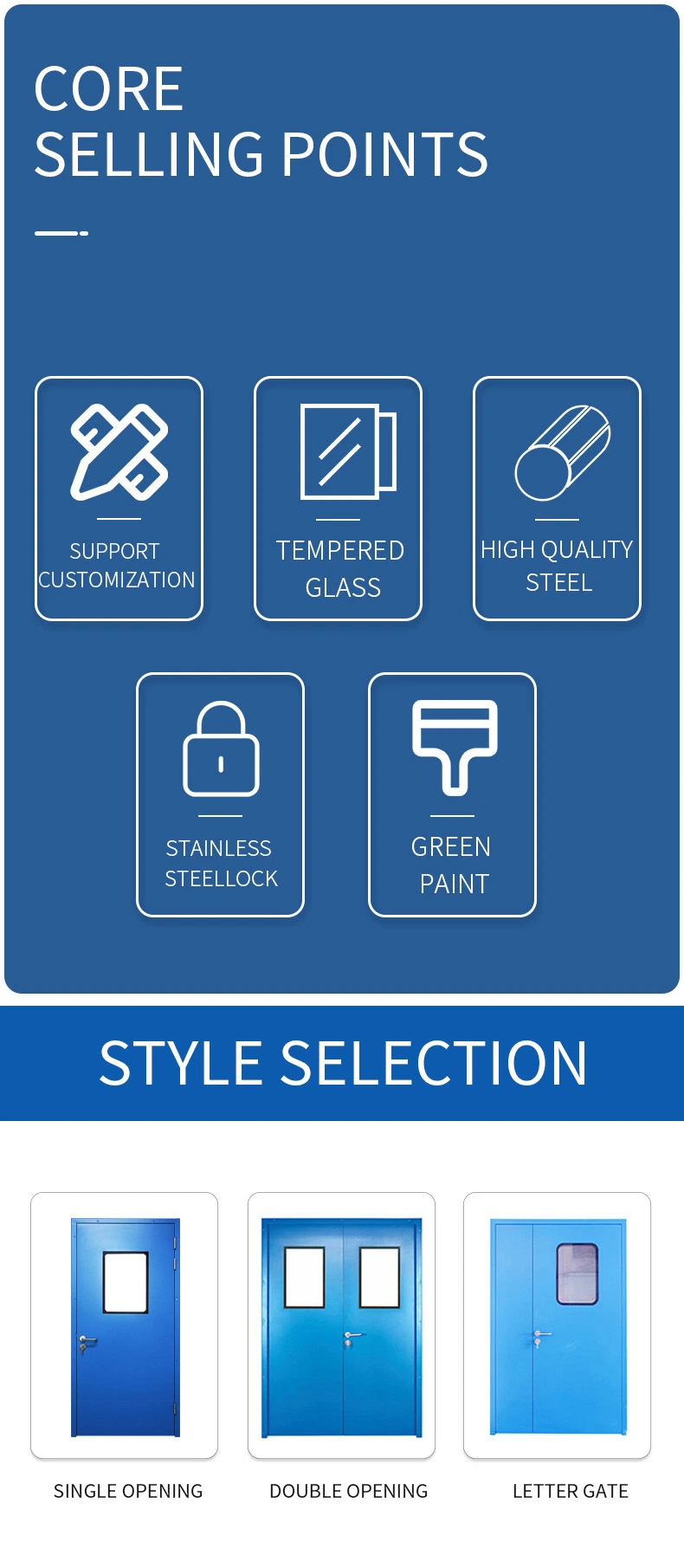 Airtight Door Pedal Sensor Door Fingerprint Password Switch Double Open Single Open Medical Translation Door