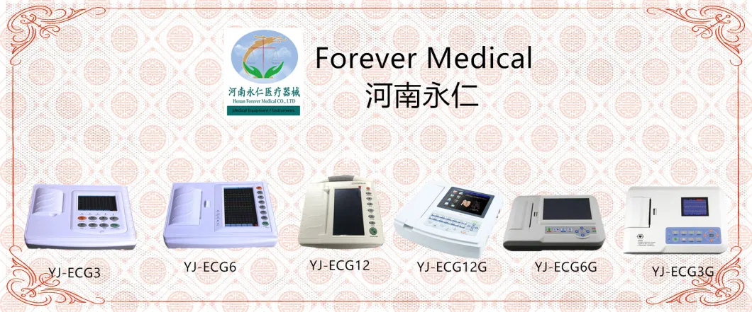 Portable 12-Lead ECG Machine for Professional Usage 3-Channel