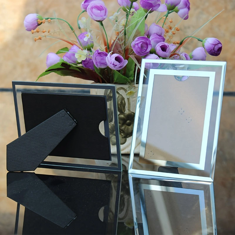 Promotional Contemporary Crystal Glass Picture Frame Rectangular Home &amp; Office Accessory Decoration