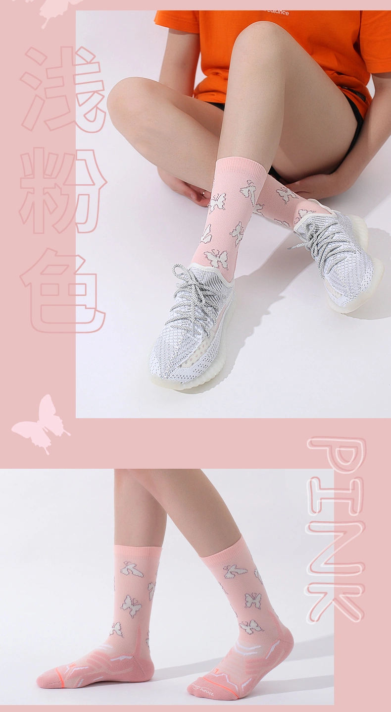 Gym Street Wear Sport Stocking School Children Custom Manufacturer Circulation Nursetravel Cycling Luminous Night Running Medical Cotton Women Sock