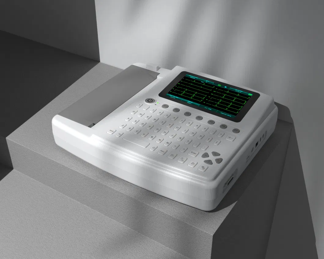 Touch Screen 7 Inch high Resolution 12 Leads ECG Machine