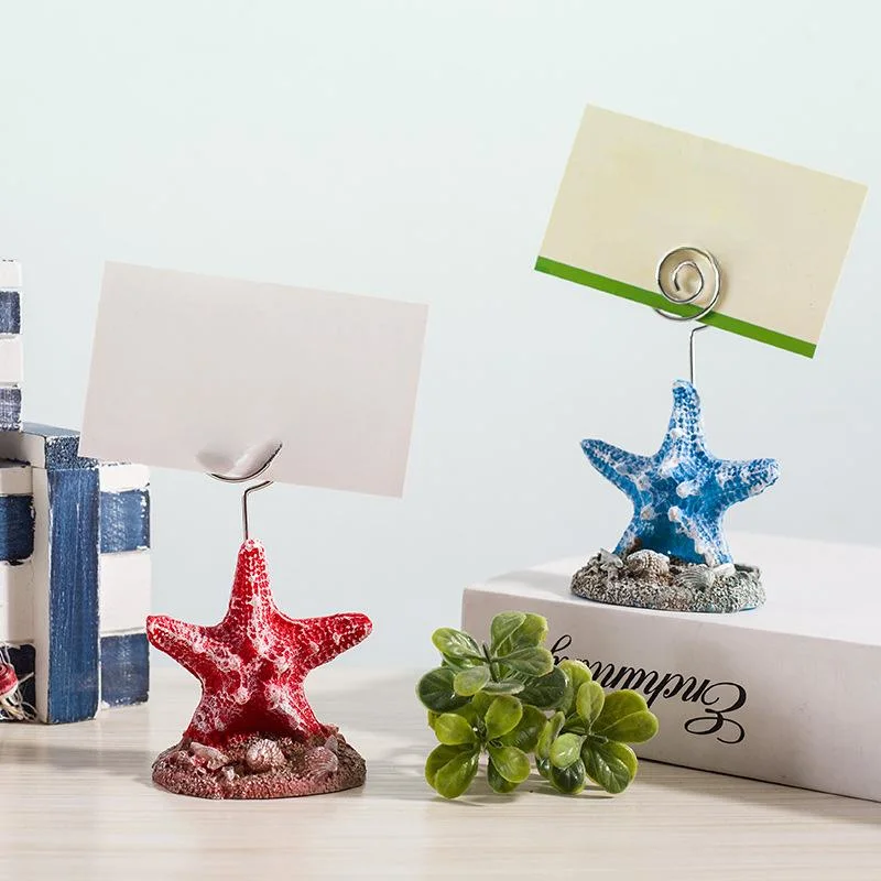 Promotional Nautical Starfish Desk Organizer Office Supplies, Decorative Seaside Memo Holder