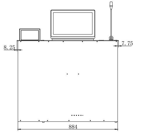 Motorized Monitor Lift with All-in-One Discussion and Interpretation Function