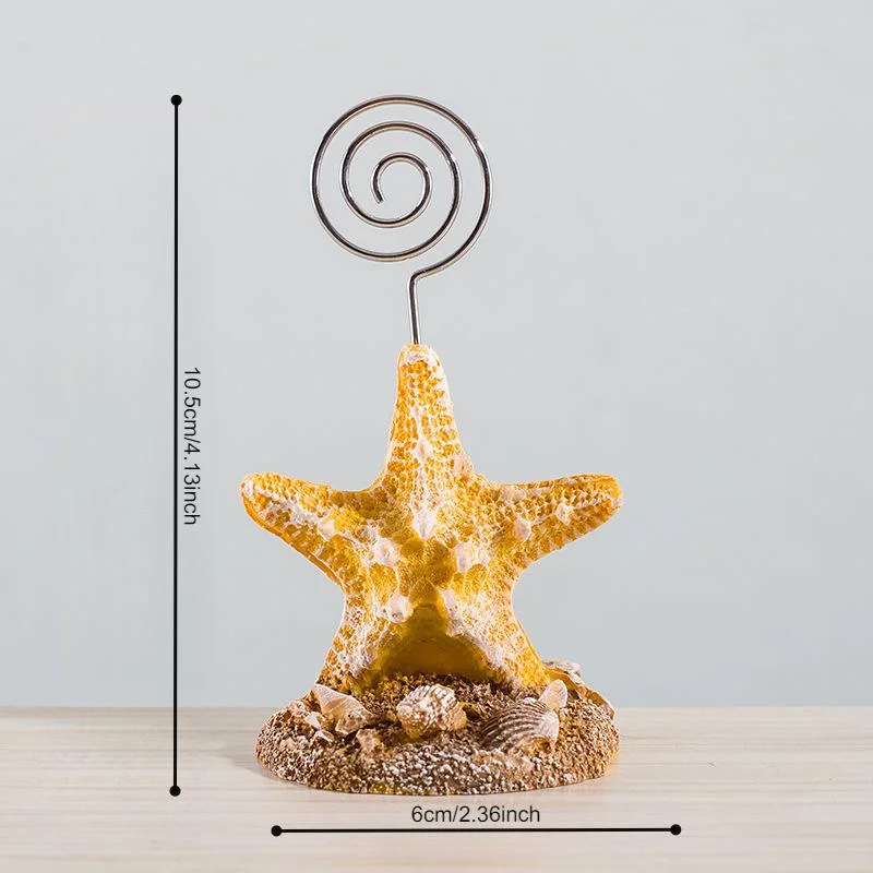 Promotional Nautical Starfish Desk Organizer Office Supplies, Decorative Seaside Memo Holder