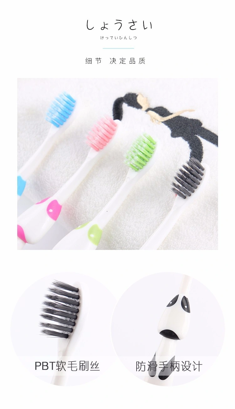 Puppy Cartoon Children&prime;s Set Tooth Guard Cleaning Suction Cup Cute Little Animal Baby Soft Fur Toothbrush