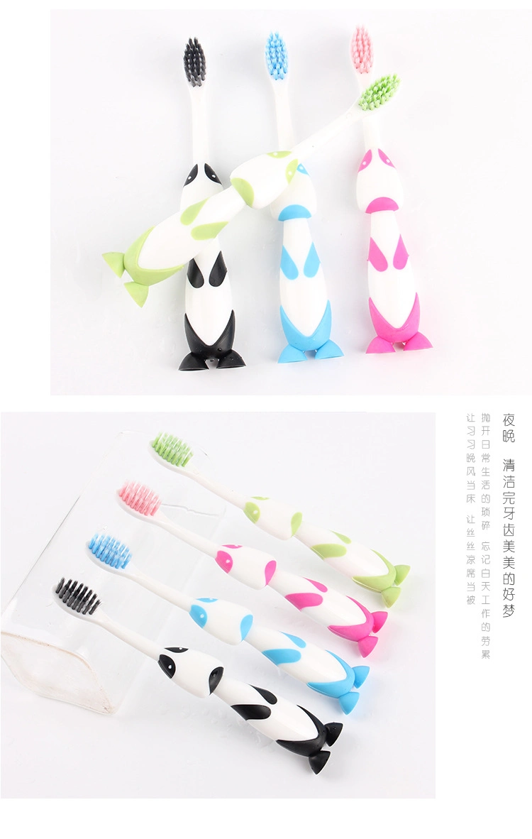 Puppy Cartoon Children&prime;s Set Tooth Guard Cleaning Suction Cup Cute Little Animal Baby Soft Fur Toothbrush