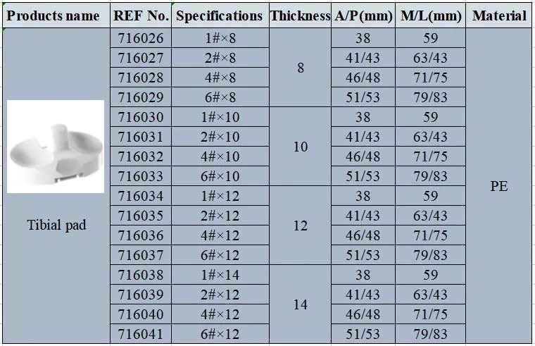 Manufacturer Revision Tka Total Knee Artificial Replacement Implants