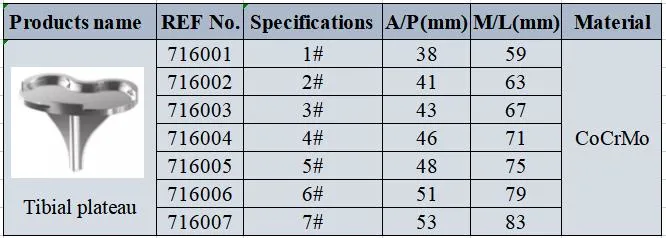 Manufacturer Revision Tka Total Knee Artificial Replacement Implants