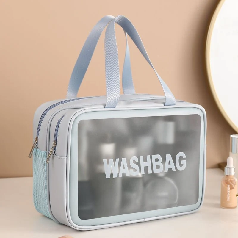 Toiletry Bag for Women Men, Translucent Waterproof Makeup Cosmetic Bag Travel Organizer for Accessories, Toiletries