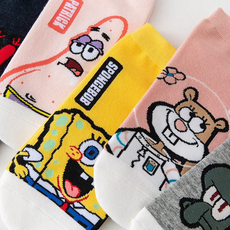 Knitting Cross-Border Sources Short Tube Japanese Cute Cartoon Trend Cotton Breathable Socks