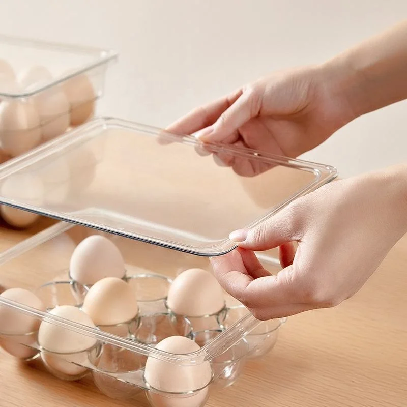 Transparent Multi-Layer Refrigerator Egg Storage Box Plastic Eggcontainer