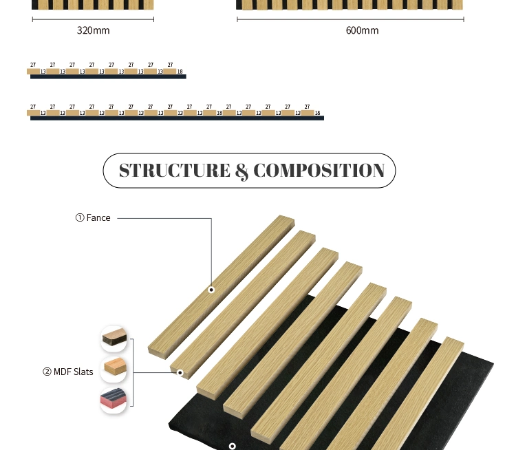 High Performance Sample Provided Panels MDF Sound-Absorbing Wall Panels