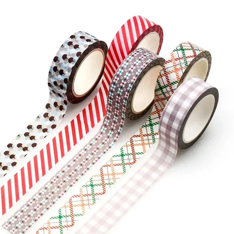 Japanese Decoration Printed White Paper Block Washi Tapes Set Sticker Stationery Tapes