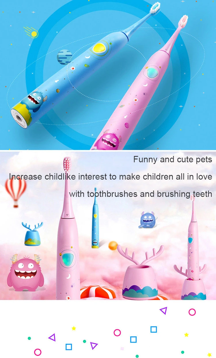 Sonic Electric Wholesale Soft Bristle USB Rechargeable Children&prime;s Toothbrush